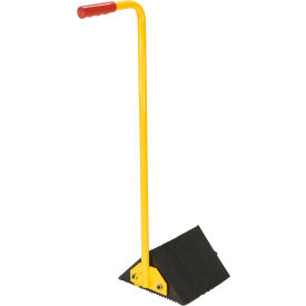 Rubber Wheel Chock with Handle, 10-1/8"L x 20-3/16"W x 34-15/16"H