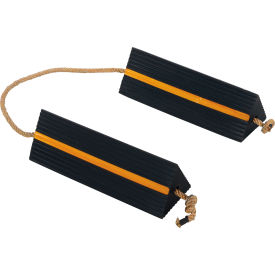 Rubber Wheel Chock, 6"L x 18"W x 5-1/2"H