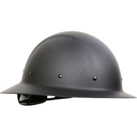 Full Brim Smooth Dome Hard Hat, Non-Vented, Textile Suspension, Class C, Black