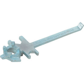 Straight Drum Bung Nut Wrench, Zinc Cast Steel, Silver