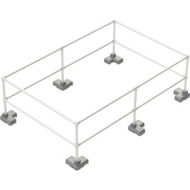 Dome Railing Kit For Skylight Protection, 192"L x 96"W x 42"H, Gray