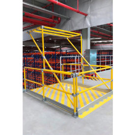 Pivot Steel Mezzanine Pallet Gate, Double Depth, 60"W x 108"D x 96"H Clearance