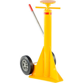 Spin Top Trailer Stabilizing Jack, Hard Rubber Wheels, 40,000 lb. Lifting Capacity
