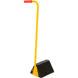 Wheel Chock with Handle, Rubber, 8"L x 8"W x 37-1/8"H