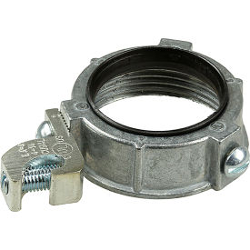 Insulated Ground Bushing w/ Lay In Lug, Zinc/Aluminum, 3-1/2", 2 Pack