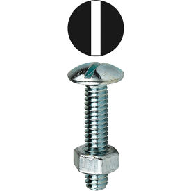 Stove Bolt Screw Kit w/ Hex Nuts, Steel, 3/16"-24, Assorted, 100 Pack