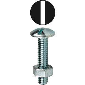 Stove Bolt Screw Kit w/ Hex Nuts, Steel, 1/4"-20, Assorted, 100 Pack