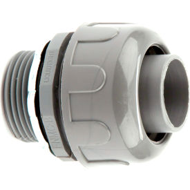 Straight PVC Liquid Tight Connector, 1-1/4", 5 Pack