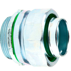 Straight Liquid Tight Connector, Alloy Steel, 1-1/2", 5 Pack