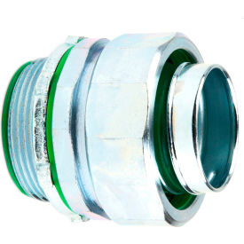 Straight Insulated Liquid Tight Connector, Alloy Steel, 1-1/2", 5 Pack