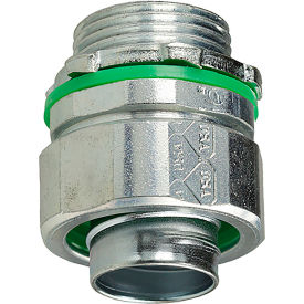 Straight Liquid Tight Connector, Alloy Steel, 3/4", 10 Pack