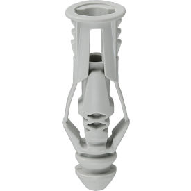 Triple Grip Plastic Anchor, #8, Gray, 100 Pack