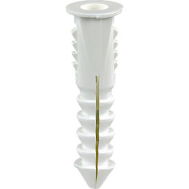 Conical Plastic Anchor, #4, #6 & #8 sizes, White, 100 Pack