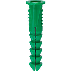 Conical Plastic Anchor, #12, #14 & #16 sizes, Green, 50 Pack