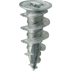 Wall driller anchor, #6, Silver, 100 Pack