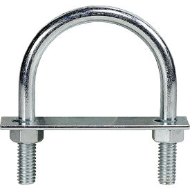 U-Bolt w/ Strap & Hex Nuts, Carbon Steel, 5/16"-18 x 1-1/2" Pipe, 25 Pack