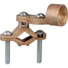 Ground Clamp w/ 1/2" Hub, Bronze, Copper Alloy, 1/2"-1, 25 Pack