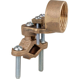 Ground Clamp w/ 1" Hub, Bronze, Copper Alloy, 1/2"-1, 25 Pack