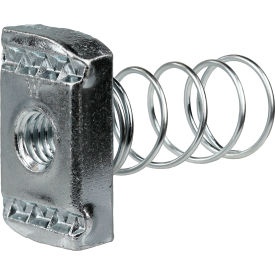 Channel Nut w/ Standard Spring, Carbon Steel, 1/2"-13, 100 Pack