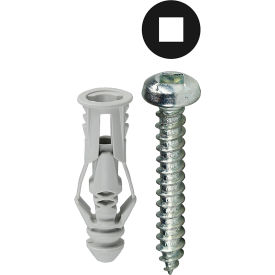 Triple Grip Anchor Kit w/ Square Pan Head Screw, #8, 201 Pieces