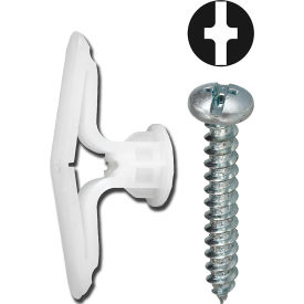 Nylon Toggle Anchor Kit w/ Combo Pan Head Screw, #8, 51 Pieces