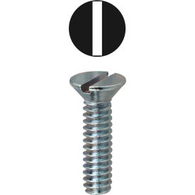Slotted Flat Head Machine Screw, 1/4"-20 x 2", 50 Pack