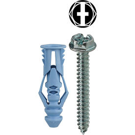 Triple Grip Anchor Kit w/ Combo Hex Head Screw, #10, Tuff Pack, 201 Pieces