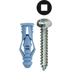 Triple Grip Anchor Kit w/ Square Pan Head Screw, #10, Tuff Pack, 201 Pieces
