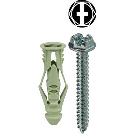 Triple Grip Anchor Kit w/ Combo Hex Head Screw, #12, Tuff Pack, 101 Pieces