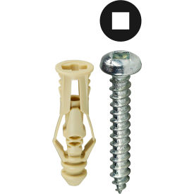 Triple Grip Anchor Kit w/ Square Pan Head Screw, #6, Tuff Pack, 201 Pieces