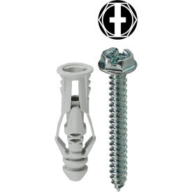 Triple Grip Anchor Kit w/ Combo Hex Head Screw, #8, Tuff Pack, 201 Pieces