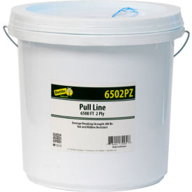 Two Ply Pull Line, Polypropylene, 6500'L, Blue/White, Dispensing Pail