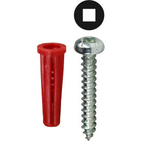 Conical Anchor Kit w/ Square Pan Head Screw, #10, 201 Pieces