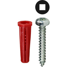 Conical Anchor Kit w/ Square Pan Head Screw, #12, 101 Pieces