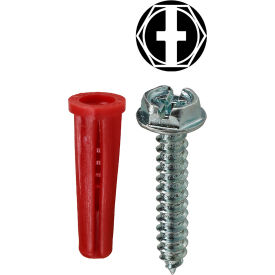 Conical Anchor Kit w/ Combo Hex Head Screw, #12, 101 Pieces