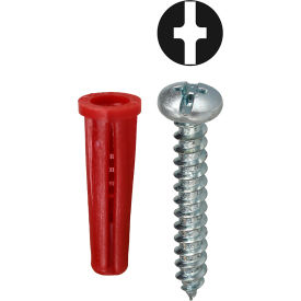 Conical Anchor Kit w/ Combo Pan Head Screw, #10, Tuff Pack, 201 Pieces