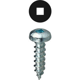 Sheet Metal Screw, Square Pan Head, Carbon Steel, #8 x 3", 100 Pack