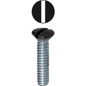 Oval Head Wall Plate Screw, Slotted, Brown, #6-32 x 3/4", 50 Pack