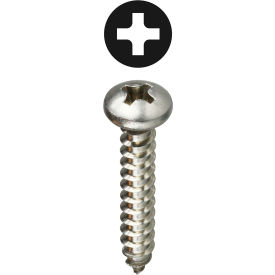 Sheet Metal Screw, Phillips Pan Head, Steel, #8 x 1-1-4", 100 Pack
