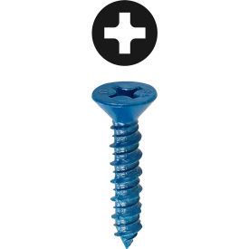 Concrete Screw Anchor, Phillips Flat Head, 3/16" x 2-3/4", 100 Pack