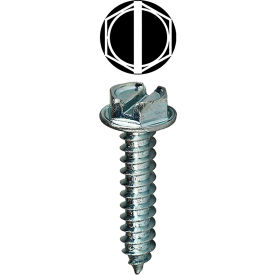 Sheet Metal Screw Kit, Slotted Hex Head, Steel, #6, Assorted