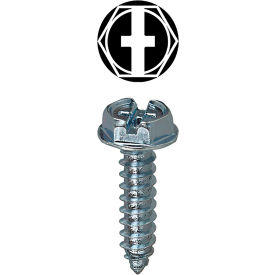 Sheet Metal Screw Kit, Combo Hex Head, Steel, #8, Assorted