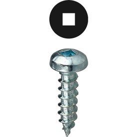 Sheet Metal Screw Kit, Square Drive Pan Head, Steel, #10, Assorted