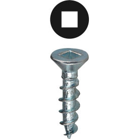 Flat Head Wood Screw, Square, Carbon Steel, #8 x 3", 100 Pack