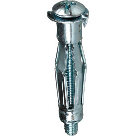 Short Wall Grip Anchor, Carbon Steel, 1/4", 50 Pack