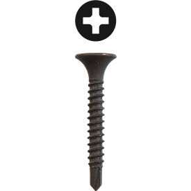 Drywall Screw, Phillips Bugle Head Fine Thread, #6 x 2", 100 Pack