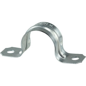 Two Hole Pipe Strap, Carbon Steel, 22 Gauge, 1/2", 250 Pack