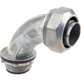 90 Degree Liquid Tight Connector, Zinc Die Cast, 3/4", 10 Pack