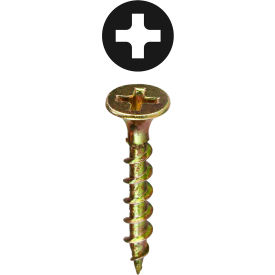 Drywall Screw, Phillips Bugle Head Coarse Thread, #6 x 1", 100 Pack