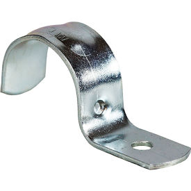 One Hole Pipe Strap, Carbon Steel, 18 Gauge, 3/4", 100 Pack